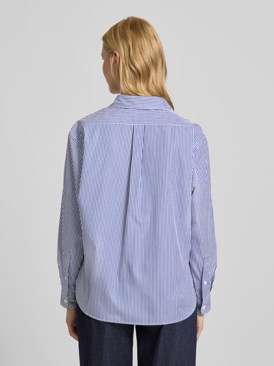 Polo Ralph Lauren Korte boxy fit overhemdblouse met logostitching Koningsblauw - 5