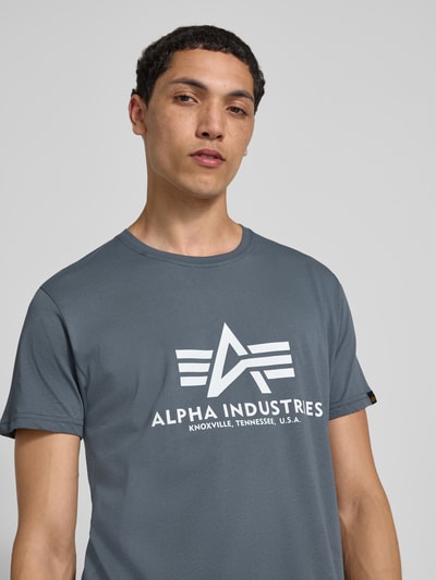 Alpha Industries T-Shirt mit Label-Print Hellblau 3