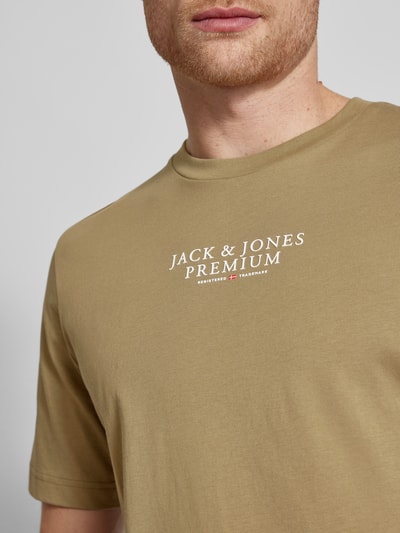 Jack & Jones Premium T-shirt met labelprint Cognac - 3