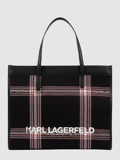 Karl Lagerfeld Shopper met ruitmotief  Zwart - 1