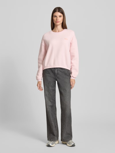 American Vintage Regular Fit Sweatshirt mit Logo-Print Modell 'Zubird' Hellrosa 1