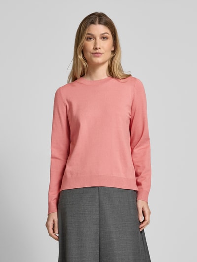 s.Oliver RED LABEL Regular Fit Strickpullover aus Viskose-Mix mit gerippten Abschlüssen Rose 4