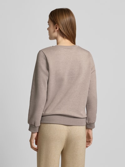 G&C Sweatshirt mit Rundhalsausschnitt Taupe Melange 5