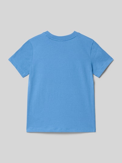 Produktfoto, Regular Fit T-Shirt aus reiner Baumwolle Modell 'COLORBLOCK TEE' von Lacoste, Optik:Allover-Muster, Jersey, einfarbig hellblau