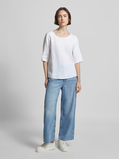 ZABAIONE Linnen blouse met 3/4-mouwen, model 'So44phie' Offwhite - 1