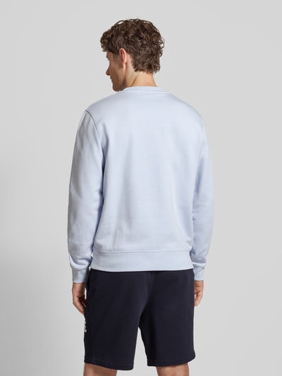 Lacoste Classic fit sweatshirt met labelprint Lichtblauw - 5