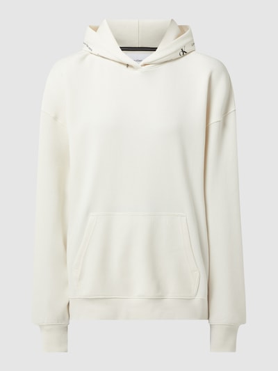 Calvin Klein Jeans Oversized Hoodie mit Logos Offwhite 2