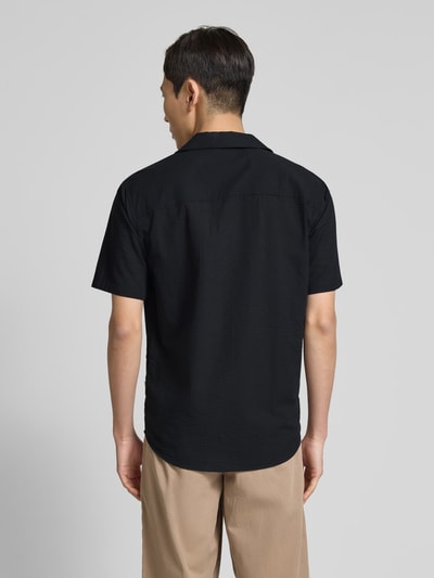 GABBA Regular Fit Freizeithemd mit Label-Detail Modell 'Timo Seer' Black 5