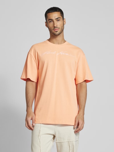 KARL KANI T-Shirt mit Rundhalsausschnitt Orange 4