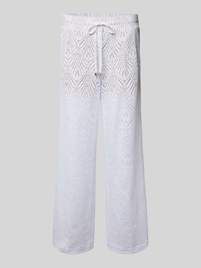 Cambio Broek met broderie anglaise, model 'CLARA' Wit - 2