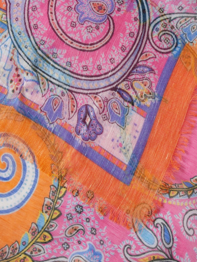 Roeckl Szal ze wzorem paisley model ‘Paisley Fusion’ Pomarańczowy 3