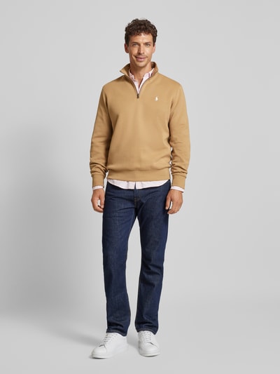 Polo Ralph Lauren Sweatshirt mit Stehkragen Camel 1