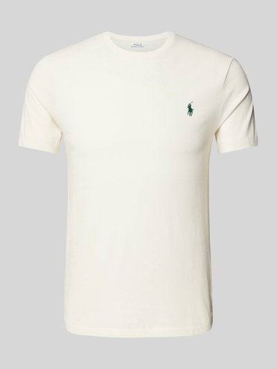 Polo Ralph Lauren T-Shirt mit Label-Stitching Offwhite 2