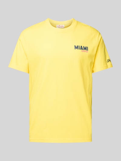 MC2 Saint Barth T-shirt z nadrukiem ze sloganem Żółty 1