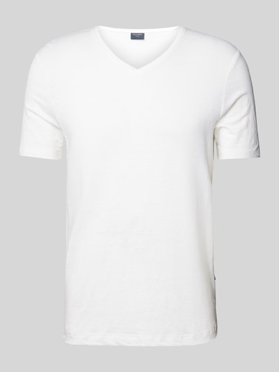 OLYMP Level Five T-Shirt mit V-Ausschnitt Weiss 2