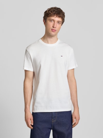 Tommy Jeans Regular Fit T-Shirt aus reiner Baumwolle Offwhite 4