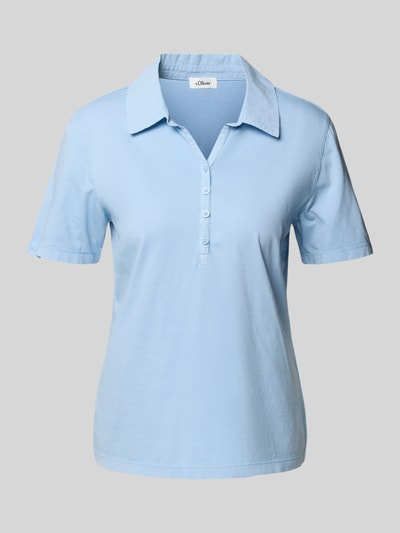 s.Oliver RED LABEL Regular Fit Jersey-Polo aus reiner Baumwolle Bleu 2