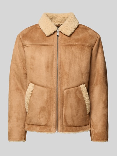 REVIEW Jacke mit Reißverschluss Mittelbraun 2