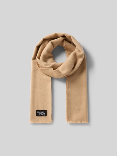 MAISON KITSUNÉ Schal mit Label-Detail Beige 2