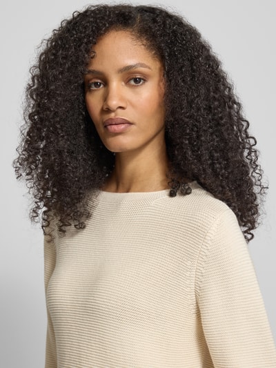 Marc O'Polo Regular Fit Strickpullover aus reiner Baumwolle Offwhite 3