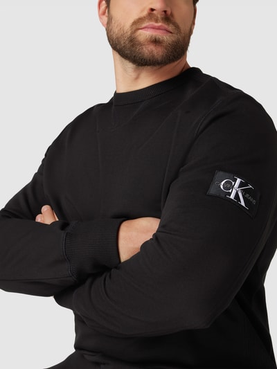 CK Jeans Plus PLUS SIZE Sweatshirt mit Label-Patch Black 3
