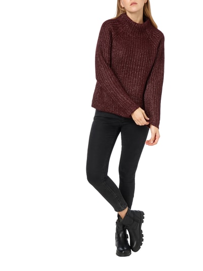 s.Oliver BLACK LABEL Boxy Fit Pullover mit Woll-Anteil Bordeaux 1