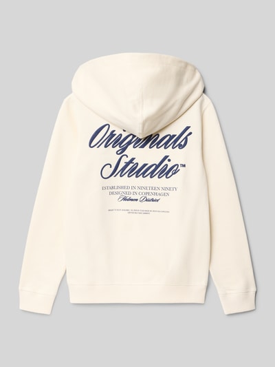 Jack & Jones Hoodie mit Label-Print und Känguru-Tasche Offwhite 3
