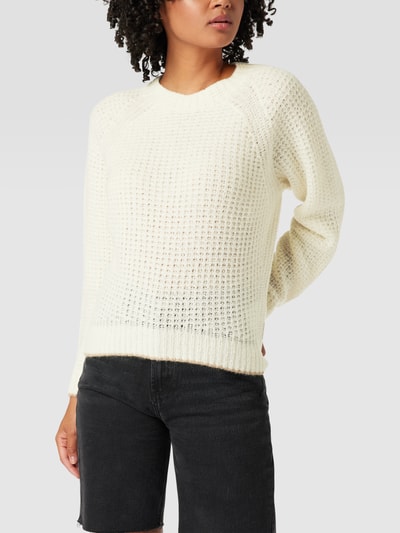 Marc Cain Gebreide pullover met structuurmotief Ecru - 4