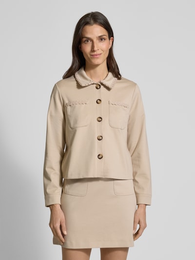 ICHI Blazer met opgestikte borstzakken, model 'SIMONSE' Beige - 4