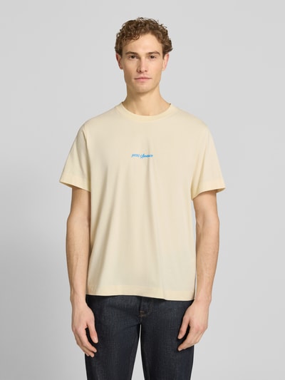 Selected Homme Oversized T-Shirt aus reiner Baumwolle Modell 'ELIAS' Hellgelb 4