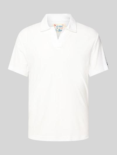 MC2 Saint Barth Slim fit poloshirt met V-hals, model 'JEREMY - TERRY' Wit - 1