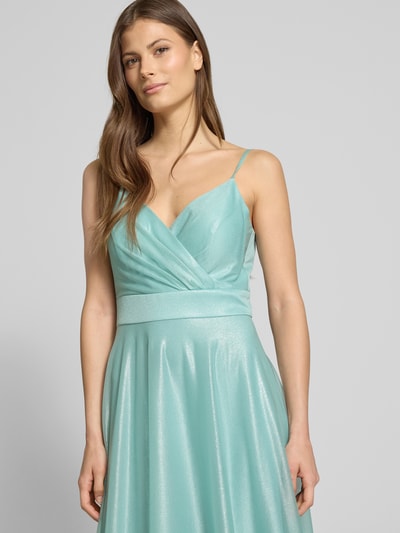 TROYDEN COLLECTION Avondjurk in wikkellook Mintgroen gemêleerd - 3