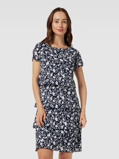 Betty Barclay Knielange jurk in laagjeslook Marineblauw - 4