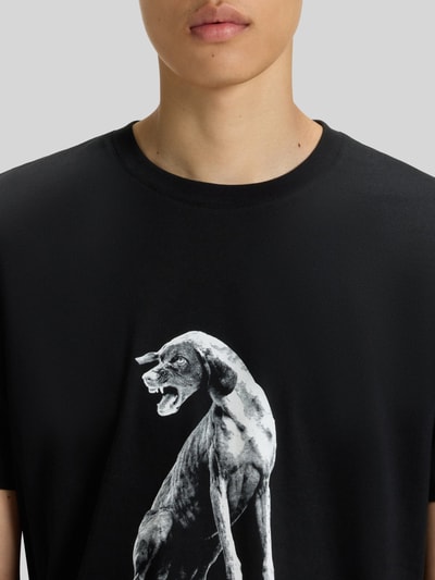 HUGO Regular Fit T-Shirt aus reiner Baumwolle Black 3