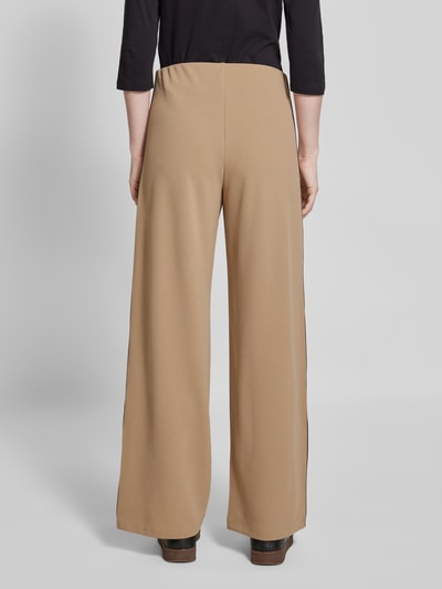 Vero Moda Wide leg sweatpants met contraststrepen, model 'BERLIN' Zand - 5