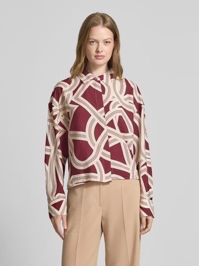 OPUS Regular Fit Bluse mit Manschetten Modell 'Famena' Bordeaux 4