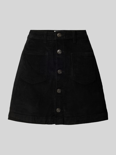Produktfoto, schwarzer Eng anliegender Mini-Rock aus Baumwoll-Mix Modell 'AMAZING' von ONLY, Damen Mini-Rock von ONLY, strukturierte Oberfläche