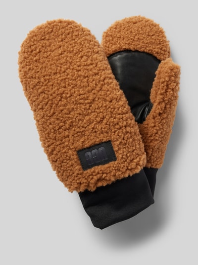 UGG Fäustlinge mit Label-Badge Modell 'UGGFLUFF MITTEN' Camel 1