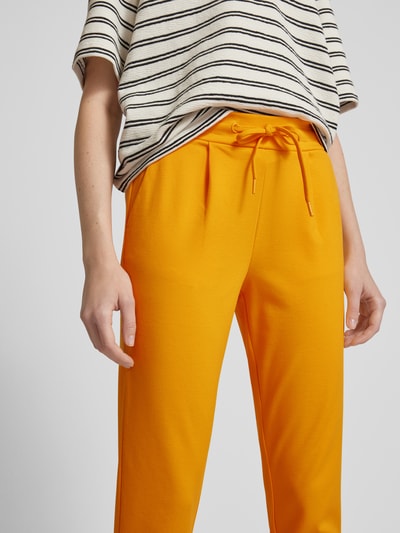 ICHI Spodnie materiałowe o skróconym kroju tapered fit model ‘KATE’ Pomarańczowy 3