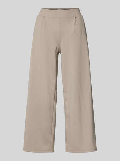 ICHI Wide leg stoffen broek met bandplooien, model 'Kate' Beige - 2