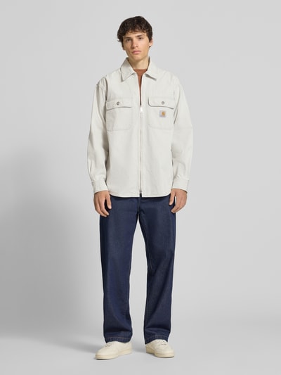 Carhartt Work In Progress Regular Fit Hemdjacke mit Zweiwege-Reißverschluss Offwhite 1