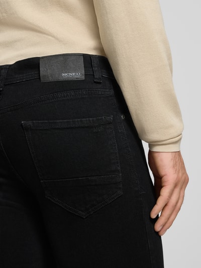 MCNEAL Straight fit jeans in 5-pocketmodel Zwart - 3