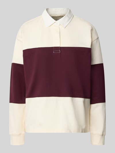Produktfoto, Regular Fit Sweatshirt aus reiner Baumwolle von GANT, kolor kremowy i bordowy, prosty krój, tekstura gładka, damska bluza
