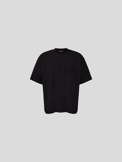 VTMNTS Oversized T-Shirt mit Stehkragen Black 2