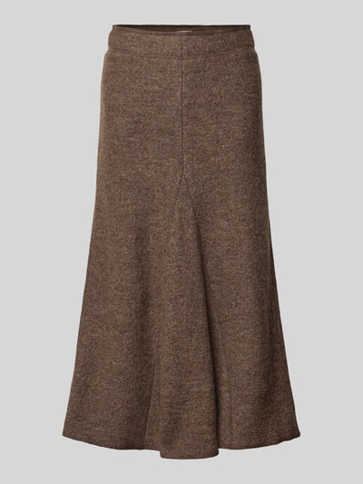 Christian Berg Woman Midirock aus Viskose-Woll-Mix Taupe 2