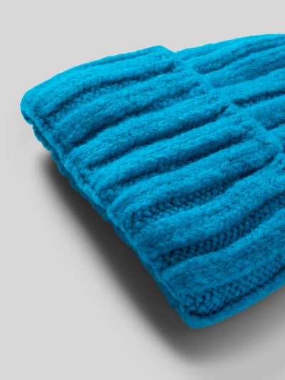 Kurt Beines Strickmütze mit breitem Umschlag Modell 'Clean Happy Hat' Blau 2