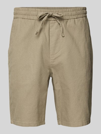 Only & Sons Shorts aus Baumwoll-Leinen-Mix Modell 'LINUS' Taupe 2