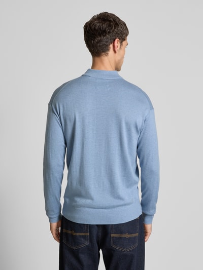 Scotch & Soda Strickpullover mit gerippten Abschlüssen Hellblau 5
