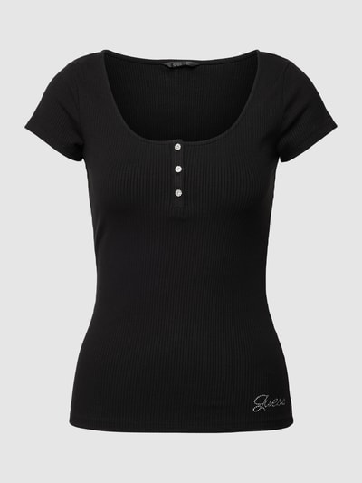 Guess T-Shirt in Ripp-Optik Modell 'KARLEE JEWEL' Black 2