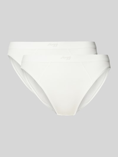 Sloggi Slip met labelprint in een set van 2 stuks, model 'Ease' Offwhite - 1